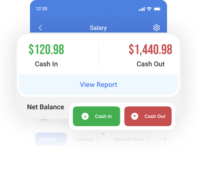 Track Cash In & Out mockup